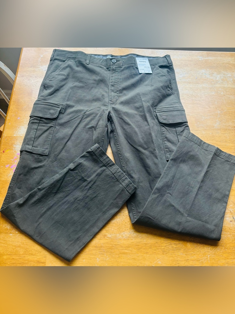 Sonoma Men's Cargo Pants in Olive NWT size 40X 32